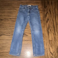 Signature by Levi Strauss Boys Straight Jeans 10 REG Blue Denim Elastic Waist