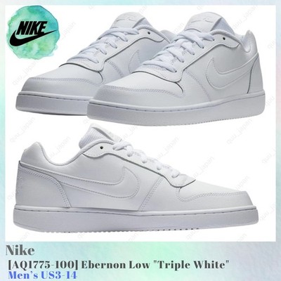 Nike Ebernon Low Triple White AQ1775-100 Men's US3-14 NEW