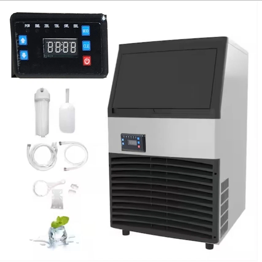 Commercial Ice Maker Machine 60kg Ice Cube Large 60Kg Storage Automatic Cleaning - Picture 15 of 18
