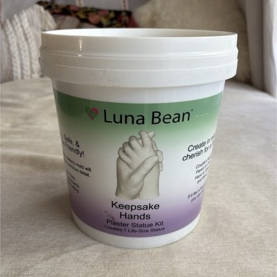 Luna Bean Keepsake Hands Plaster Statue Kit Non-Toxic Quick Setting White