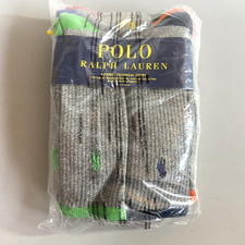 Polo Ralph Lauren Multicolor Technical Sport 6 Pairs Crew Socks Mens L 10-13