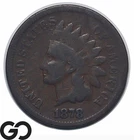 1878 Indian Head Cent Penny, Better Date