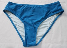 Cupshe Women's High-Waisted Full Coverage Bikini Bottoms EH6 Blue Medium NWT