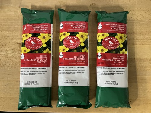 Hummingbird Instant (3) Large 1 lb Bags of Perky Pet Hummingbird Food Instant Nectar ...