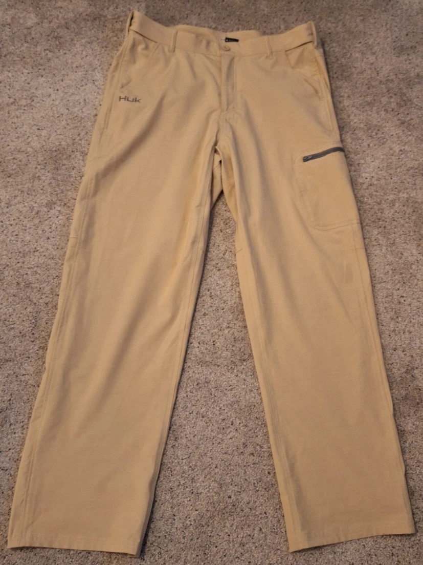 Huk Next Level Performance Fishing Pants Men's L Khaki Fishing Cargo Pockets
Opens in a new window o