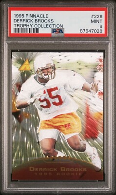 1995 Pinnacle Trophy Collection Derrick Brooks #226 PSA 9 Mint RC Buccaneers 