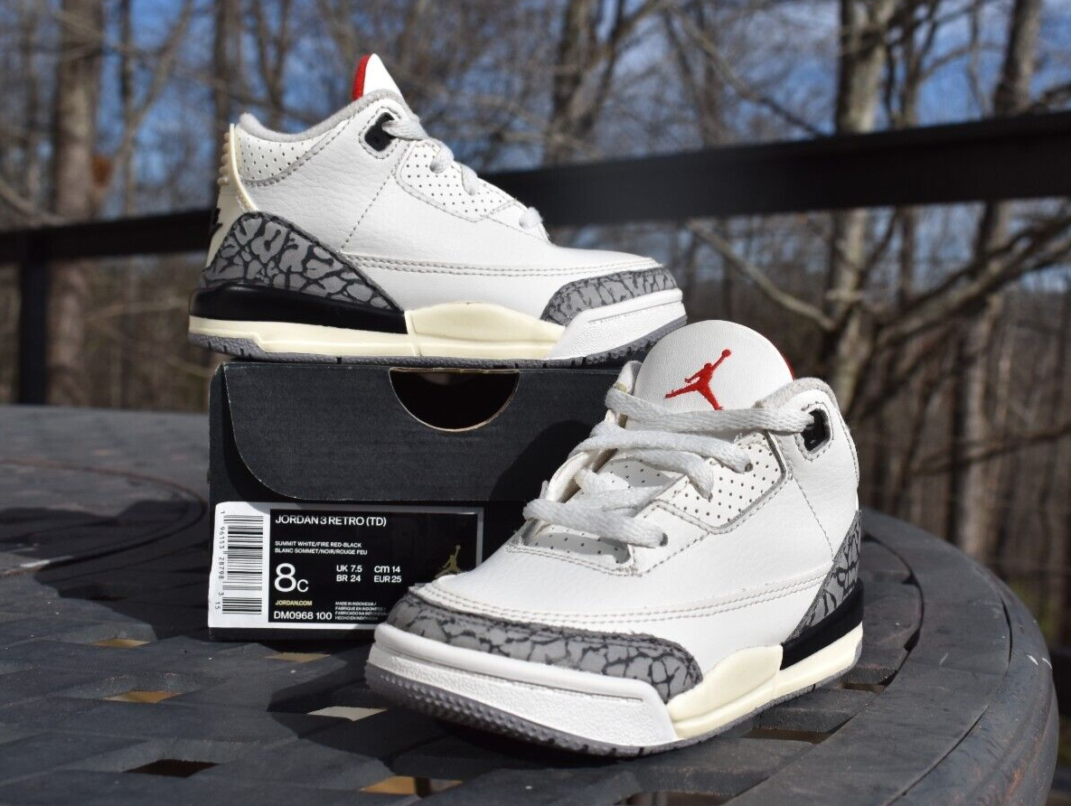 Nike Air Jordan 3 Retro TD 'White Cement Reimagined' DM0968 Nike Air Jordan 3 Retro TD 'White Cement Reimagined' DM0968