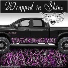 Pink Skull Camo Matte Rocker Wrap Decal Truck Wrap Pink Camouflage 13 - 3 Panel Pink Skull Camo Matte Rocker Wrap Decal Truck Wrap Pink Camouflage 13 - 3 Panel