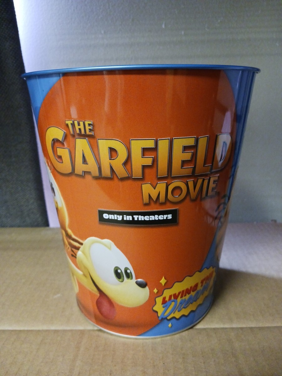 ⭕アメリカ映画館⭕ガーフィールド ポップコーンバケツ シネマーク限定 d326 Cinemark The Garfield Movie 2024 Tin Popcorn Bucket New! In