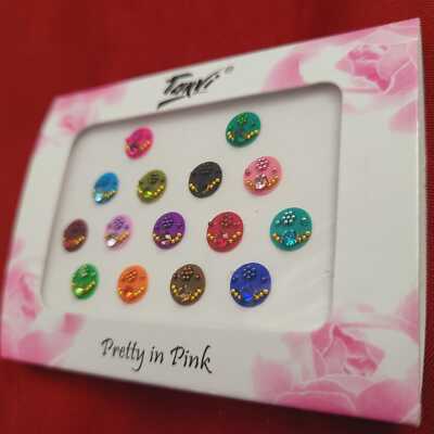 Wonderful Round colorful bindis -Pack of 15