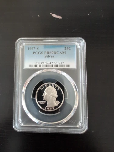 1997 S 25C Silver Washington Quarter Proof PCGS PR69DCAM