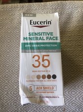 3x Eucerin Sensitive Mineral Face Tinted Sunscreen SPF35 1.7fl Exp11/24 See Desc