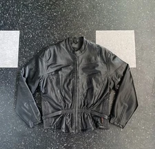 Vintage Hot Leathers Adjustable Waist Fitted Ladies Biker Jacket 