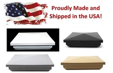 Plastic 5" Classic New England Style Vinyl Fence Post Caps, 5"x5" Multi-Colors