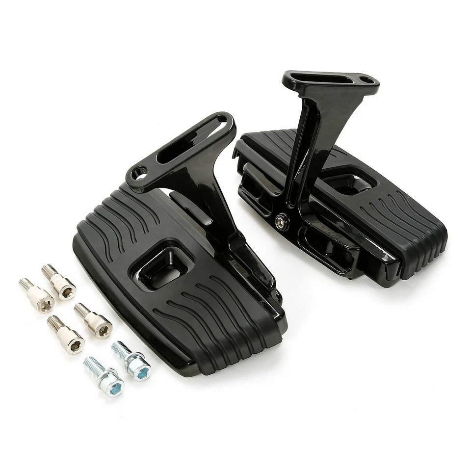 Tablero de piso para conductor y pasajero apto para Harley CVO Street Road Glide 2023-24 negro Foto 3 de 4