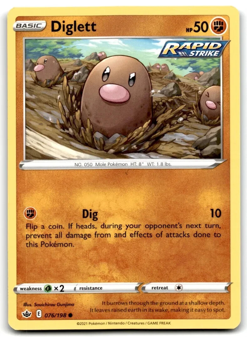 2021 Sword & Shield - Chilling Reign Diglett 1 Basic/Common #76