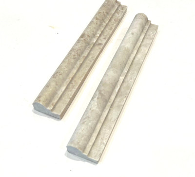 2X12 Cappucino Honed Marble Ogee Chair Rail Profile Molding Wall Trim Tile Bath