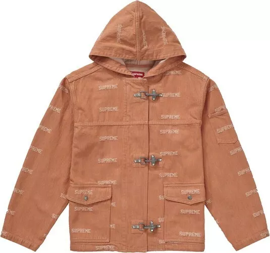 Supreme Logo Denim Turnout Jacket Orange Size Large Orange SS19