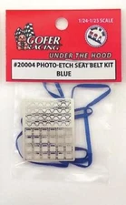 Gofer Racing 20004 1/24-1/25 Scale Photo Etch Blue Seatbelt Kit