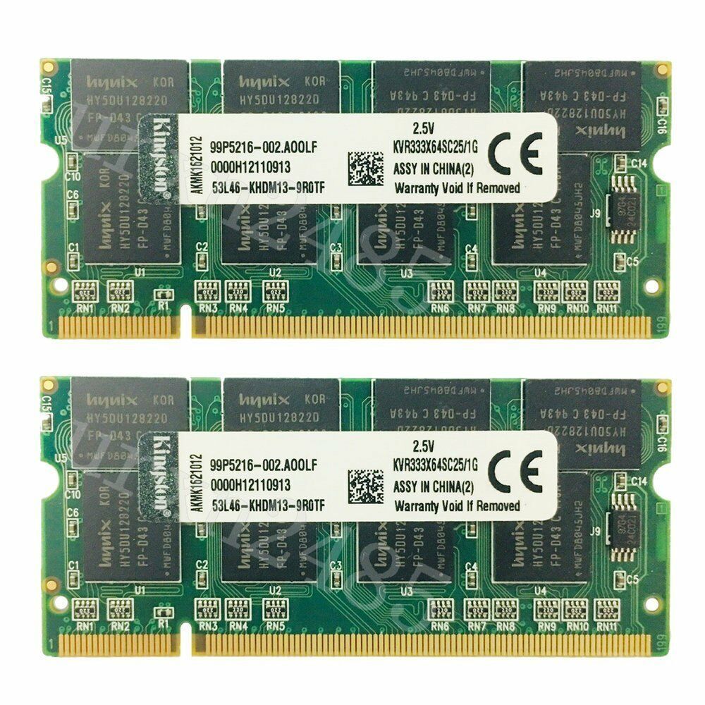 Ddr Ram Kingston Akmk1621012 10GB 10x 1GB PC-2700 333Mhz DDR1