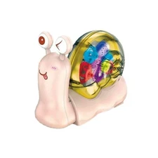 Transparent Gear Snail (Ivory) with Music & Lights Toddlers Tummy Time Bump-n-Go