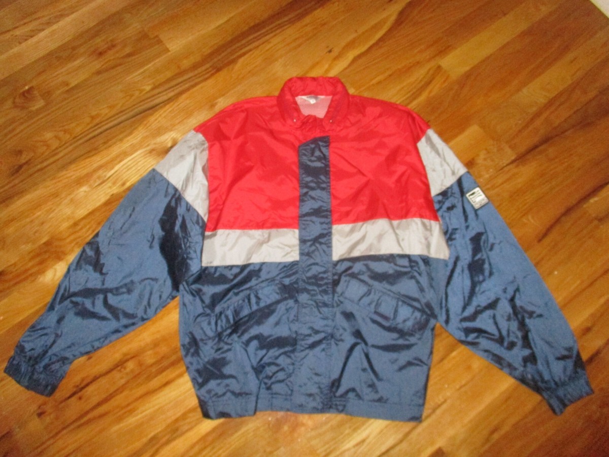 Vtg 80s Activ Kolon Sport Hipora Red Blue Gray Colorblock
