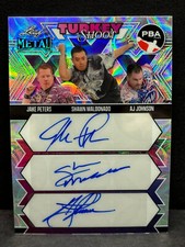 2024 Leaf Metal JAKE PETERS/SHAWN MALDONADO/AJ JOHNSON Bowling AUTO 10/15