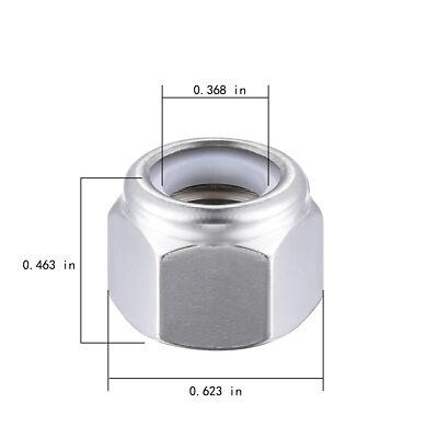 Stainless Steel 1/8 In End B Diameter Compression Fittings 1/4 20 Nylon Lock Nuts 10-32 STAINLESS STEEL WAXED LOCK NUT GRADE 304 18 8 1/4-20 Lock Nut 1/4 In Hex Industrial Drill Chucks - View #4