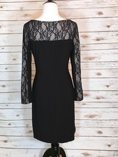 Chaps (Ralph Lauren) Black Dress 👗 with Ruching on the Side! (d63)