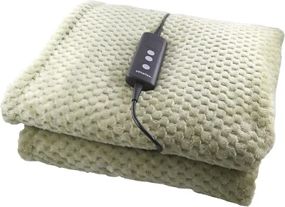 SCHALLEN Waffle Soft Fleece Heated Electric Throw Over Blanket Honeycomb Over blanket