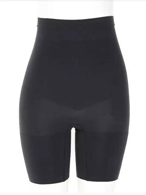 SPANX Power Series Medium Control Higher Power Black Shorts Size L E1952