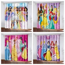 Kinder 3D Cartoon Disney Prinzessin Blickdicht Vorhänge Ösen Verdunklung Vorhang