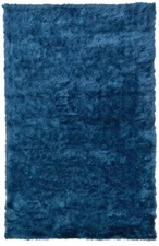 8' X 10' Blue And Green Shag Tufted Handmade Area Rug