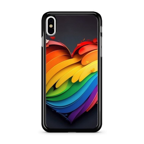For Google Motorola Moto Apple iPhone Heart Shape LGBT Pride TPU Phone Case - Picture 21 of 25