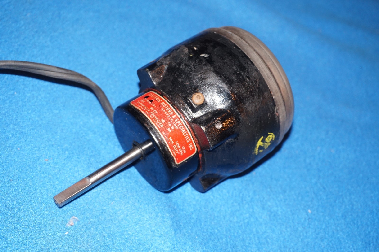 NOS Electric Motors Specialties THERMALLY PROTECTED FAN DUTY 1450RPM CDE