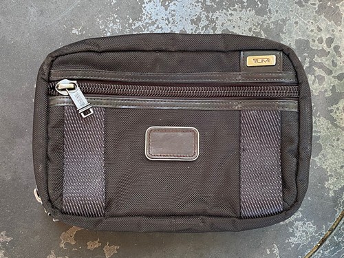 Tumi  Black Nylon Hanging Travel Kit Toiletry Bag
