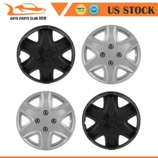 4X 13" Wheel Hub Caps Plastic Rim Covers Silver Cover Kit Fits R13 Tire & Rim