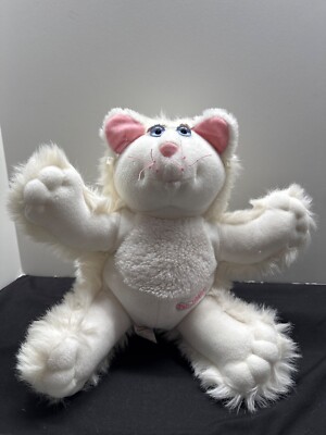 Vintage Purr-Tenders Plush Kitty Cat Fisher Price 1987 Missing Voice Box White,