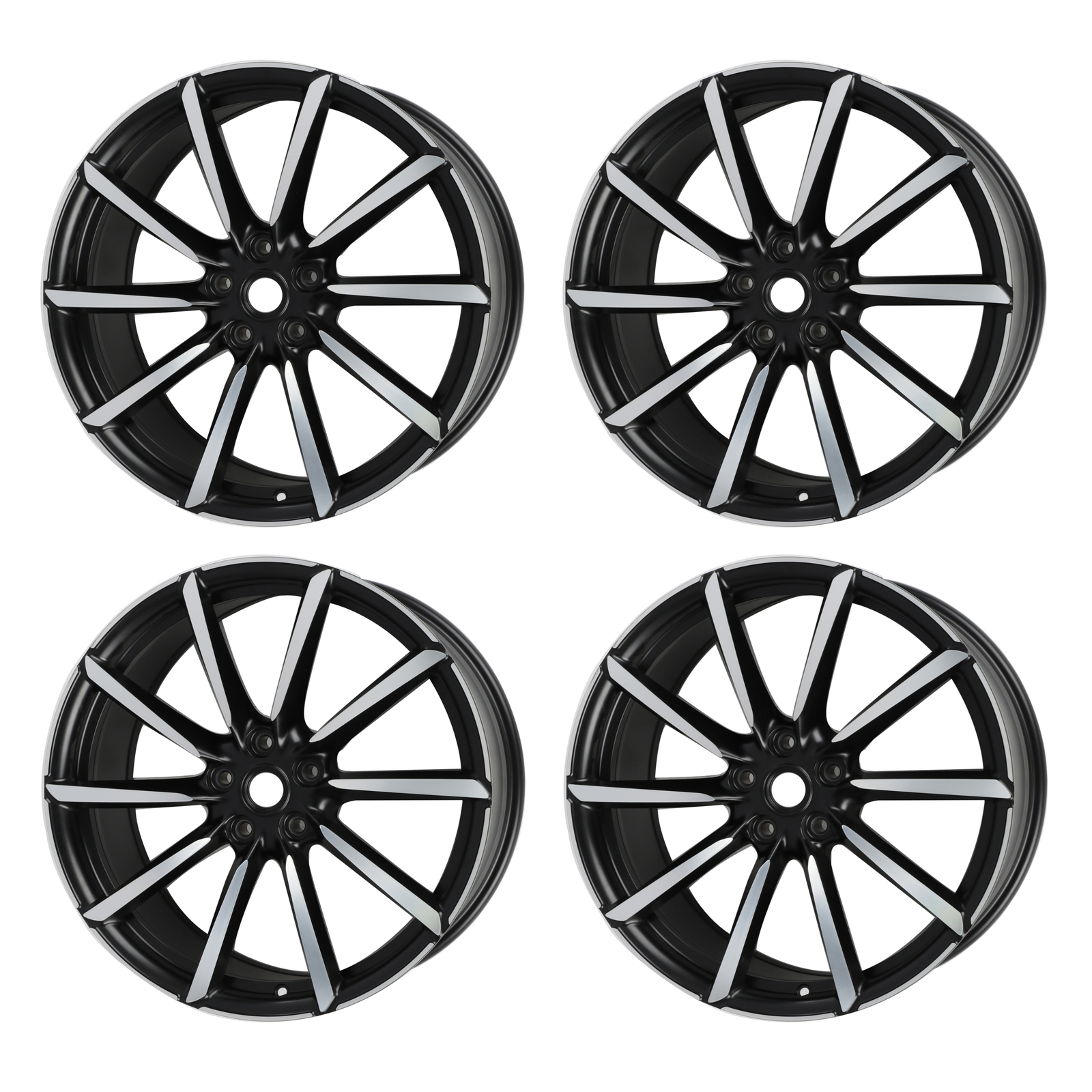 GENUINE FERRARI F12 Set of Diamond-Polished 2 Tone Rims Front And Rear 70004424