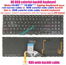 New US RGB colorful Backlit Keyboard For HP Omen 15-DH  15-dh1060nr 15-DC  