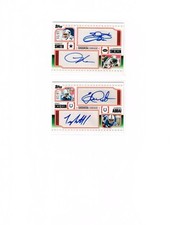 2010 Topps Gridiron Lineage Eric Dickerson / Joe Addai Dual Auto Autograph 18/25