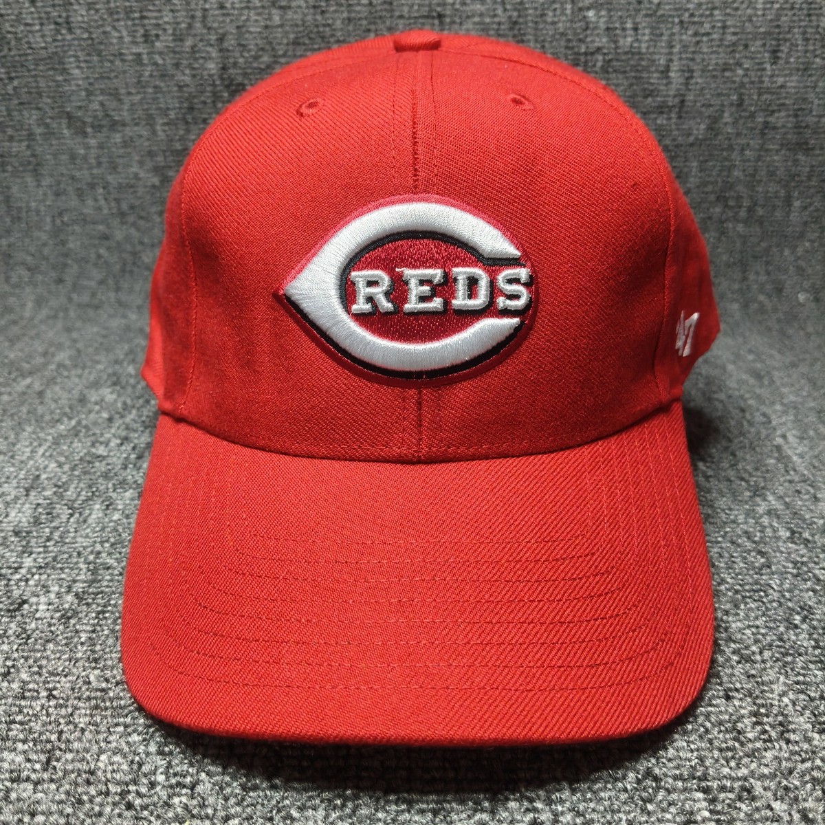'47 Brand Cincinnati Reds MLB Red Strapback Cap CINCINNATI Back Text