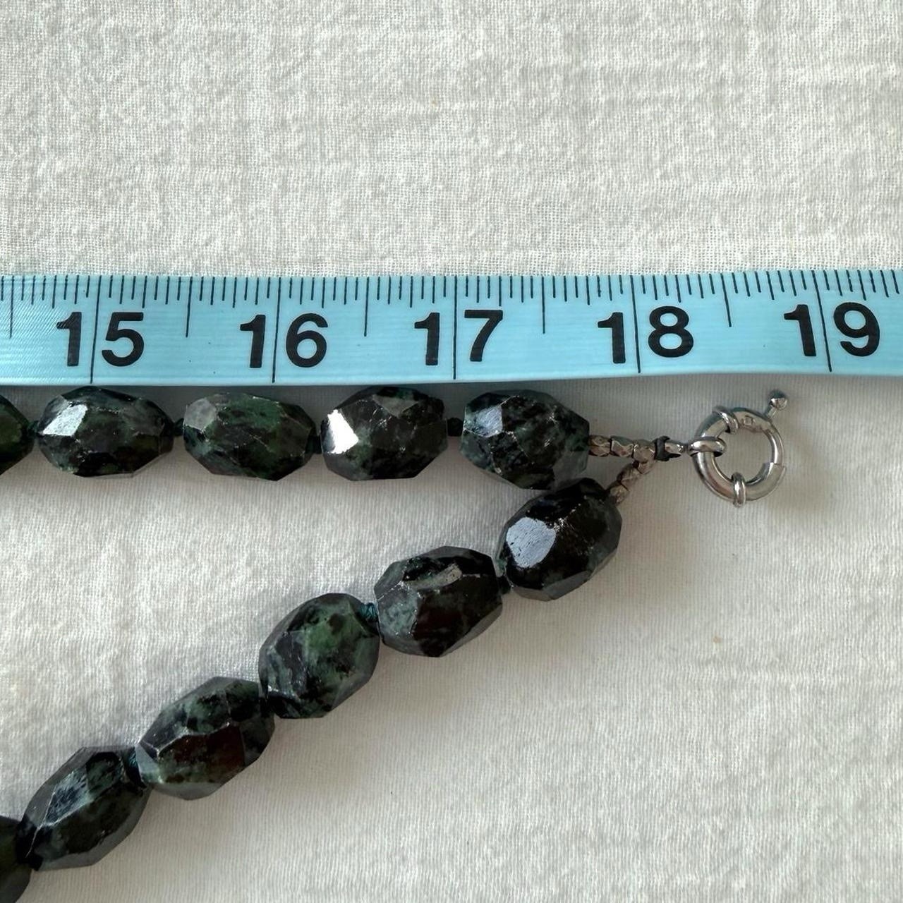 Statement Multi-Strand Emerald Green Faceted Ston… - image 5