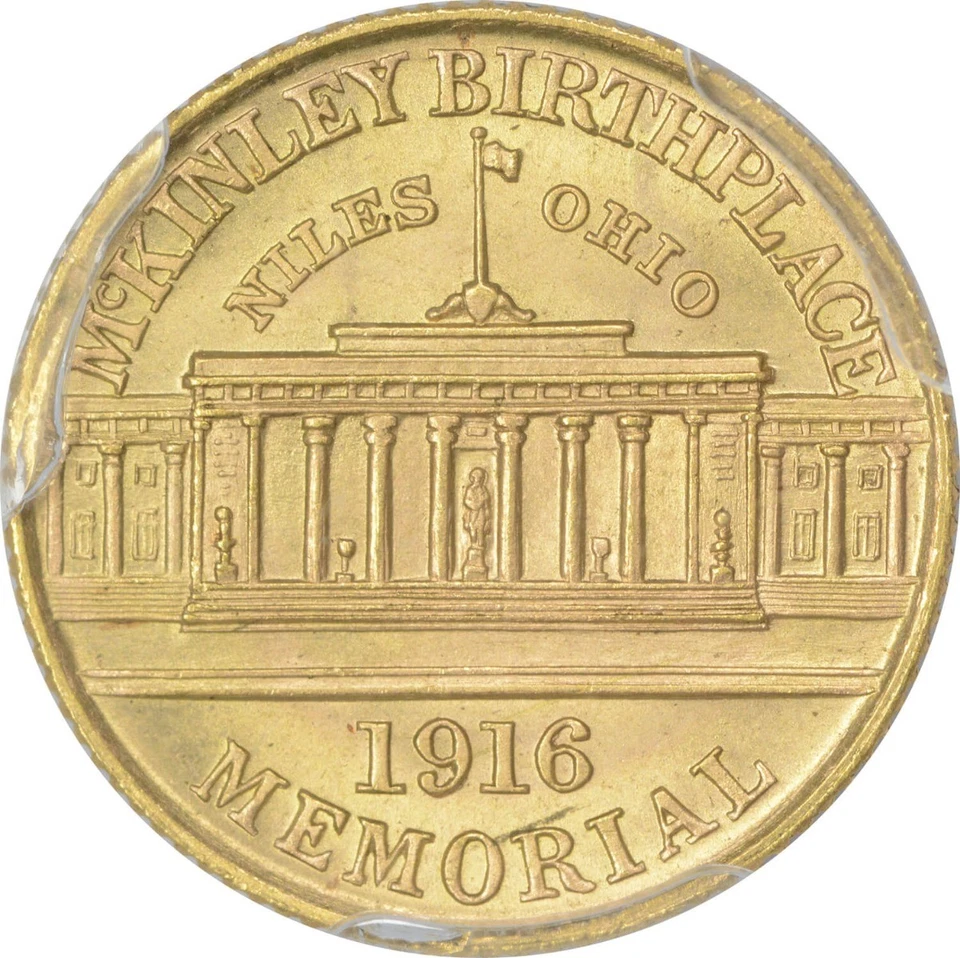 1916 McKinley $1 Gold MS65 PCGS - Image 3 of 3