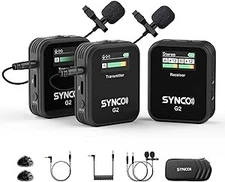 SYNCO Wireless Lavalier Microphone 2.4G Dual Transmitter G2A2 - Black