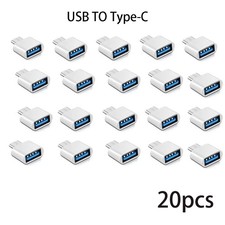 20pcs Mini Type-C to USB Adapter 3.0 USB-C Male OTG A Female Data Connector For