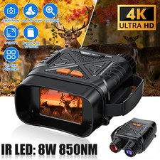 36MP 4K Night Vision Goggles For Hunting Infrared Binoculars 10x Digital Zoom UK