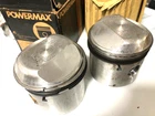 nos BSA A65 650cc +040 o/s HEPOLITE 2 Pistons Piston Rings & Pins (clips missing