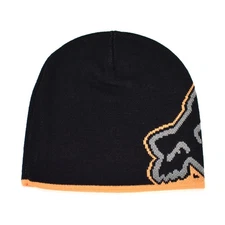 NWT Supreme Fox Racing Logo Knit Beanie Hat Cap Black Orange Mens FW25 AUTHENTIC