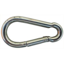 STEEL HEAVY DUTY CARABINER - HIKING/CLIMBING KEYCHAIN SNAP HOOK - 300LB CAPACITY